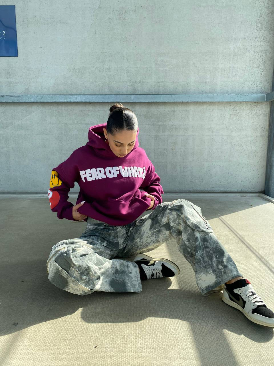 FEAR OF WHAT HOODIE - BORDEAUX